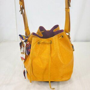 LOUIS VUITTON Epi Petit Noé  Shoulder Bag Yellow Epi Leather - Authentic COA